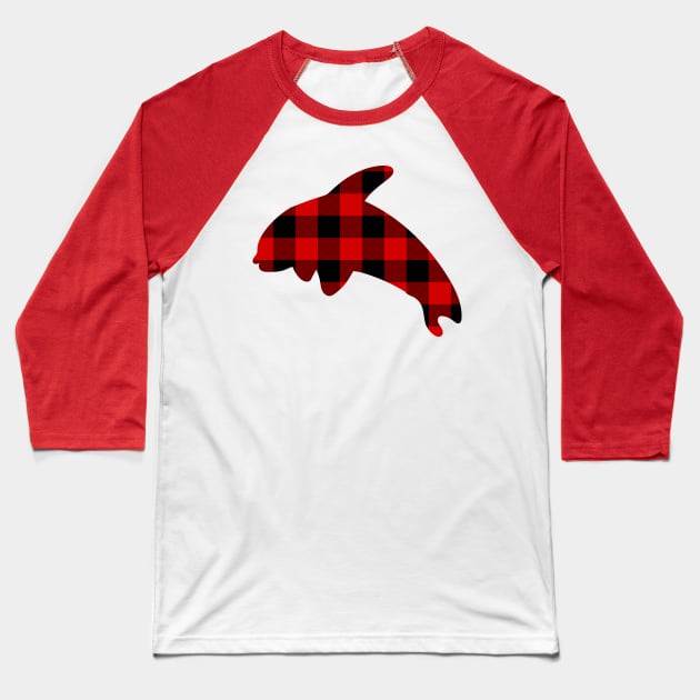 Orca Whale Flannel Baseball T-Shirt by DiegoCarvalho